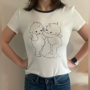 BRANDY MELVILLE CHERUB BLUE T SHIRT